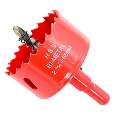 Immagine di 55mm Hole Saw Drill Bit HSS Cutter with Arbor for Wood and Metal LAIWEI (2 5/32&quot;(55mm))