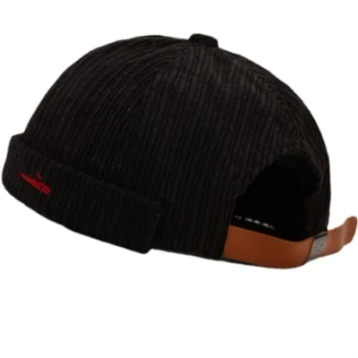 Immagine di Faringoto Cappello da Uomo Skullies &amp; Beanies Docker Trawler Fisherman Beanie Brimless Cap Rolled Cuff Retro Sailor Cap, Nero , Taglia unica
