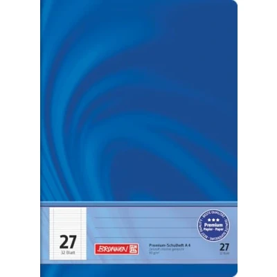 Immagine di Brunnen 104442702 Quaderno scolastico A4, 32 pagine, fogli bianchi a righe, rigatura 27