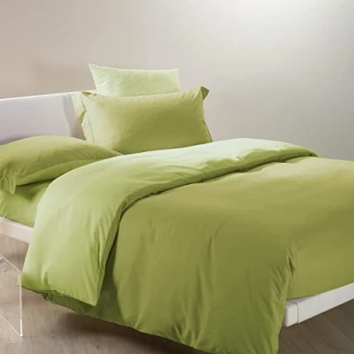 Immagine di Caleffi 1003705 Microfibra Modern Completo Copripiumino per Piazza e Mezza Letto, Verde