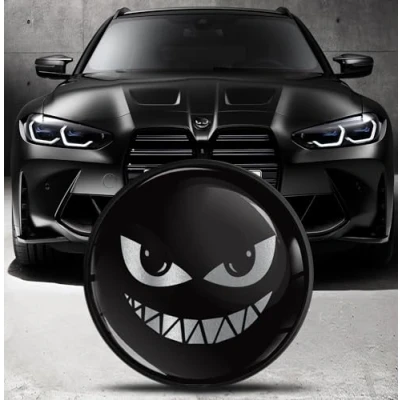 Immagine di Biomar Labs Cappuccio Anteriore Stemma Cofano Posteriore del Bagagliaio Compatibile con BMW Emblema 82 mm 51148132375 Argento Nero EO 31