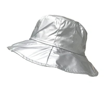 Immagine di Toutacoo, Cappello da Pioggia, Cappellino Donna in Vinile Argento (14 Grigio Chiaro/M)