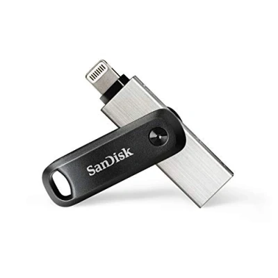 Immagine di SanDisk iXpand™ Flash Drive Go Memoria ausiliaria USB per Smartphone e Tablet Nero, Argento 256 GB 3.2 Gen 1 (USB 3.0), Apple Lightning