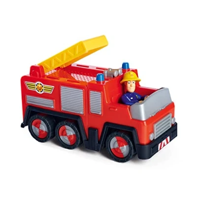 Immagine di Simba 109252505 Pompiere Sam Jupiter, versione bambino con figura 7 cm, auto giocattolo da 17 camion dei pompieri adatto a bambini partire dai 3 anni in su