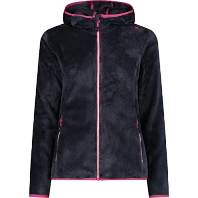Immagine di CMP Giacca in Pile Highloft da Donna con Cappuccio Fisso, Titanio Fucsia, 40