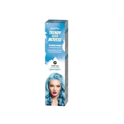 Immagine di Venita Trendy Color Mousse Colore Blu Azzurro Vibrante Formula in Facile da Applicare Temporaneo e Versatile Unisex 75 ml