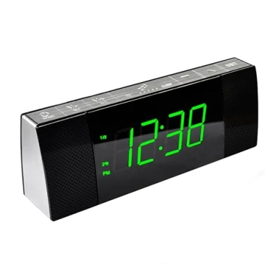 Immagine di iTOMA Radiosveglia da comodino con altoparlante Bluetooth, display LED verde giada regolabile, radio FM timer spegnimento, doppia sveglia pulsante ON/OFF, snooze, 12/24 ore CKS503U