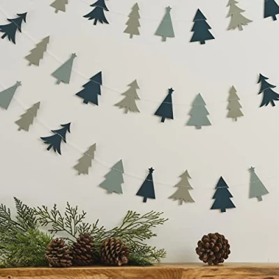 Immagine di Ginger Ray Ghirlanda per albero di Natale, decorazione feste, 4 metri lunghezza, NN 148
