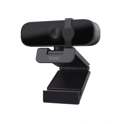 Immagine di Trust Oran 1080p Webcam PC con Microfono, Web Camera USB Filtro Privacy, Fuoco Fisso 30 FPS, Plastica Riciclata 85%, Videocamera Full HD per Laptop Desktop Mac Windows Skype Zoom Teams