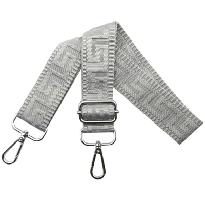 Immagine di Tracolla Regolabile per Borsa Donna Colorate Cinghia a Spalla di Ricambio Larga 3.8cm con Argento Moschettoni, Borsette, Crossbody, Grigio puro