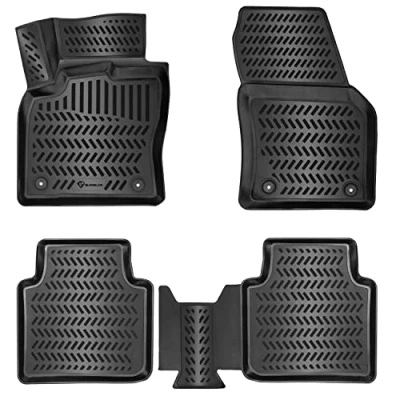 Immagine di Elmasline Set di tappetini in gomma per auto design 3D, bordo extra alto da 5 cm
