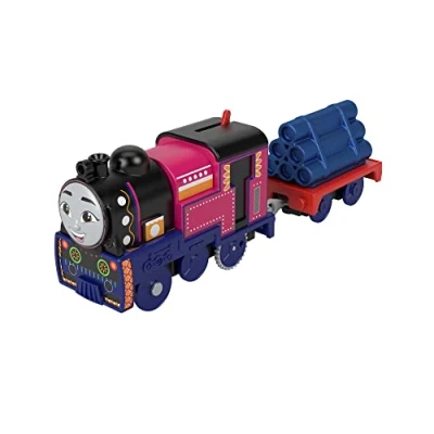 Immagine di Thomas &amp; Friends, Il Trenino Toby Locomotiva Motorizzata, treno a pile con vagone merci, collegabile agli altri trenine e per tutte le piste di Thomas, giocattolo bambini, 3+ anni, HTN30