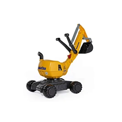 Immagine di Rolly Toys RollyToys RollyDigger Komatsu 421169 Giocattolo di sabbia, per bambini dai 3 agli 8 anni, chiusura automatica, Grigio, Colore giallo, 102 x 43 74 cm,