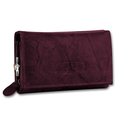 Immagine di DONNA PELLE PORTAMONETE BORSELLINO Lungo div. mod. COLORI Bordeaux, One Size