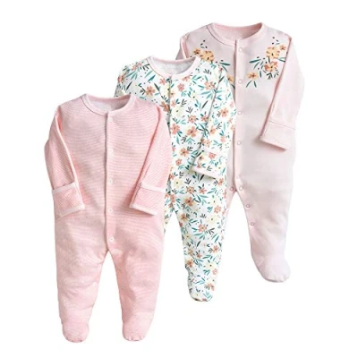 Immagine di Minizone Bambino Pigiama 3 Pezzi, Tutine Manica Lunga Pagliaccetto Cotone 6 Mesi