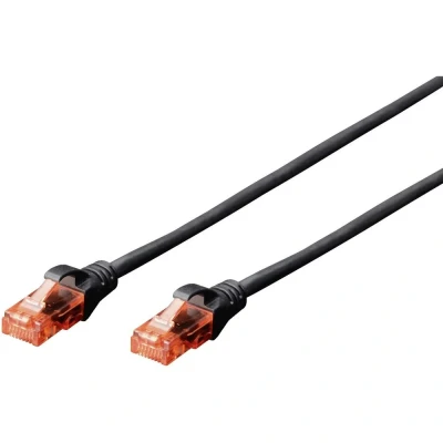 Immagine di Digitus DK 1612 030/BL RJ45 cavo di rete, patch CAT 6 U/UTP 3.00 m Nero coppie intrecciate 1 pz.