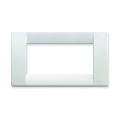 Immagine di VIMAR 16744.01 Idea Placca Classica 4 Moduli in tecnopolimero, Bianco Brillante