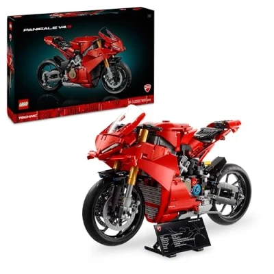 Immagine di LEGO Technic Motocicletta Ducati Panigale V4 S, Modellino da Costruire per Adulti, Idea Regalo Uomo, Donna, Papà, Mamma, Fidanzato e Fidanzata, Kit Modellismo Collezione Fan delle Moto 42202