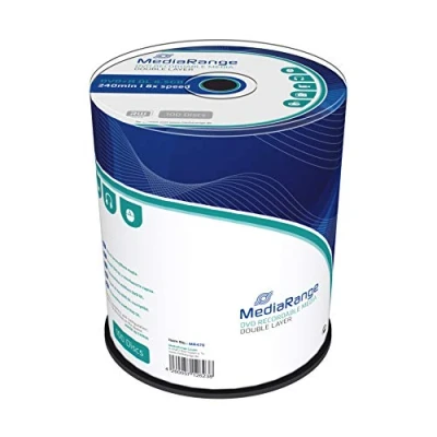 Immagine di MediaRange DVD+R vergini Dual Double Layer 8,5GB 8x 240min. Cake 100