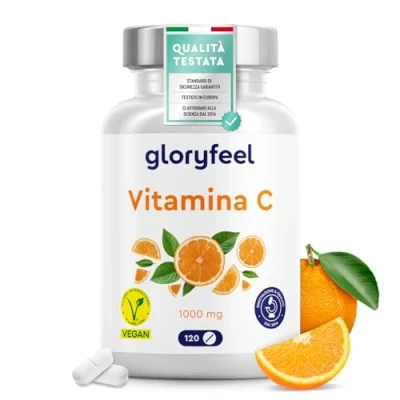 Immagine di Vitamina C, Acido Ascorbico, C 1000mg, 120 Compresse Vegan (4 mesi), Pura Compresse, Integratore Difese Immunitarie, Vitamin Concentrata ad Alto Dosaggio