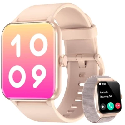 Immagine di IOWODO Smartwatch,Orologio Fitness per Donna,1.85&#039;&#039; Smart Watch con Risposta Chiamate, Monitor del SpO2/ Sonno,24H Cardiofrequenzimetro,100 modalità Sportive,Fitness Tracker Android iOS