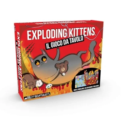 Immagine di Asmodee Exploding Kittens Il gioco da tavolo di società per 2 6 giocatori, strategico e divertente a partire dai 7 anni, 15 30 minuti, versione italiana