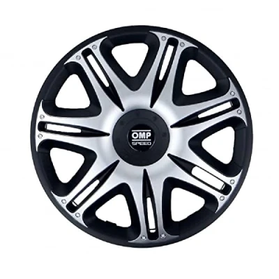 Immagine di OMP SPEED SET 4 COPRICERCHI MOD. GHOST NERO/ARGENTO 16 POLLICI