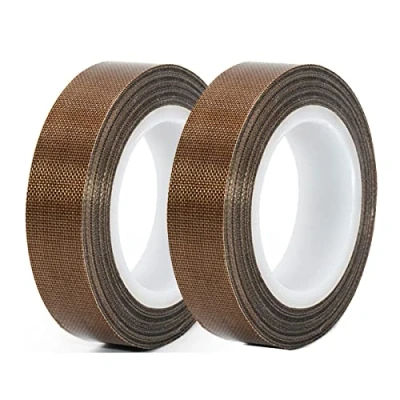 Immagine di Qrity 2 Pezzi Alta Temperatura Nastro in PTFE, di Teflon, 10mm x 10m, Adesivo ad Temperatura, Resistente al Calore Fino a 300℃