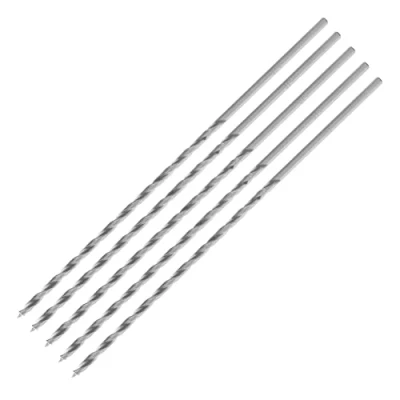 Immagine di ENT 50403 punta elicoidale per legno Ø 3 mm in confezione da 5, extra lungo 150mm, con centrale e pretaglio, D x NL 100 GL codolo cilindrico, Acciaio ad alta velocità