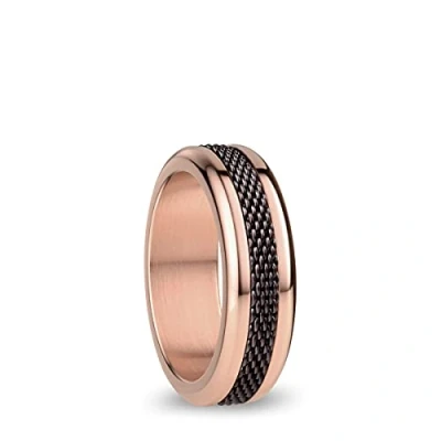 Immagine di BERING, Set di Anelli Intercambiabili da Donna, in Oro Rosa e Marrone con L&#039;Esclusivo Sistema Twist &amp; Change, Yenisei
