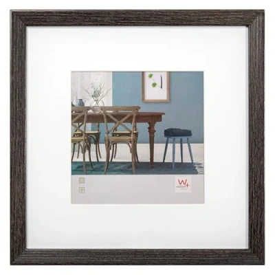 Immagine di walther design grigio scuro 30 x cm con passe partout, cornice in legno Fiorito EF330D