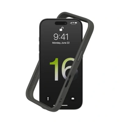 Immagine di RhinoShield Bumper Case Compatible with [iPhone 16 Pro Max] CrashGuard Shock Absorbent Slim Design Protective Cover 3.5M / 11ft Drop Protection Graphite