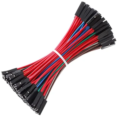 Immagine di Bestlus Breadboard Jumper Wires 20AWG, Exclusives Cables Premium 10CM F/F, 10 Colori, Confezione da 120, Testa Quadrata 0.1&#039;&#039; per Arduino Raspberry Pi (10CM, Femmina Femmina)