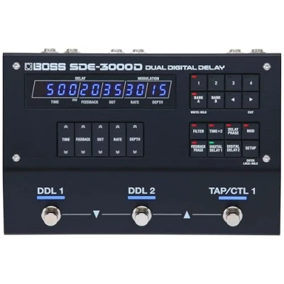 Immagine di Pedale BOSS SDE 3000D Dual Digital Delay Classico Digitale, basato sull&#039;SDE 3000 2 Completi Parametri Indipendenti, Modulazione Mono/Stereo &amp; Panning