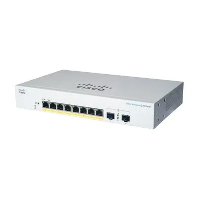 Immagine di Cisco Business CBS220 8P E 2G Smart Switch 8 porte GE PoE 2x1G SFP Garanzia hardware limitata di 3 anni (CBS220 UK)