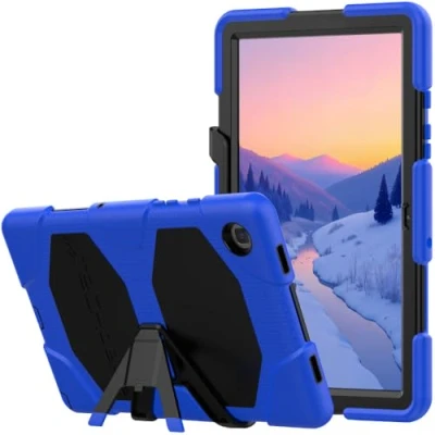 Immagine di TECHGEAR Custodia Robusta Compatibile con Samsung Galaxy Tab A7 10.4&quot; 2022/2020 (SM T500, T503, T505, T509) Resistente agli Urti e all&#039;impatto Cover Supporto per i Bambini, Lavoro Scuola