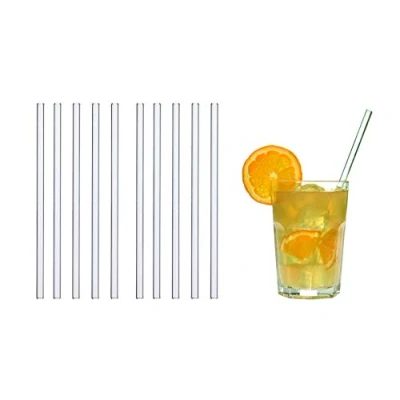 Immagine di TFA Dostmann GlasWerk Cannucce di vetro MEDIUM, 14.2016.10, 10 pezzi, lavabili in lavastoviglie, per bevande lunghe/latte macchiato