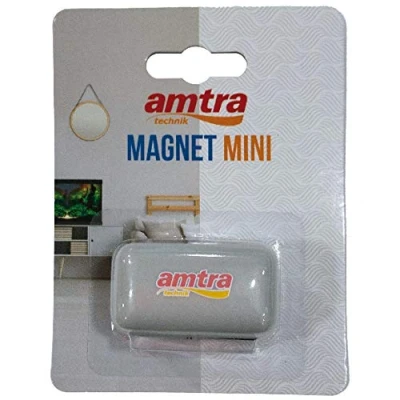 Immagine di Amtra Wave Magnet Mini Tergivetro per pulizia degli acquari, spazzola raschietto acquari con calamita, taglia piccola 4x2,5x2 cm