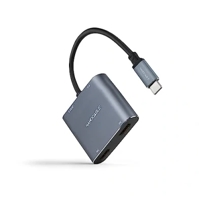 Immagine di NANOCABLE 10.16.4305 Convertitore da USB C a 2xHDMI/USB2.0/PD 15 cm, colore Grigio