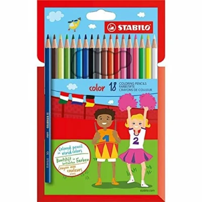 Immagine di Matita colorata STABILO color Astuccio da 18 (15 base + 3 fluo) Colori assortiti
