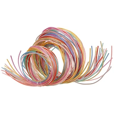 Immagine di GLOREX Colour Strips metallizzato, 20 pezzi, lunghezza 100 cm, 10 colori assortiti, multicolore, 19 x 11,5 1 cm