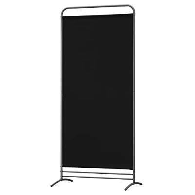 Immagine di Angel Living Paravento con un pannello, arredamento elegante, separatore di ambienti pieghevole, divisorio per camere, 80 x 180 cm (Nero)