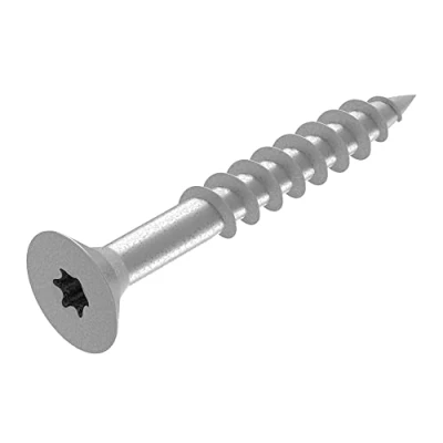 Immagine di SECCARO viti per truciolato 6 x 45 mm, in acciaio inox V2A VA A2, legno con filettatura parziale, TX/esagono incassato, 150 pezzi