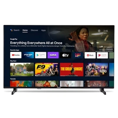Immagine di MEDION TV 32 pollici (80 cm) Full HD Smart (Android TV, DVB T2 HD, C, S2, HEVC, HDR, Prime Video, PVR, Bluetooth, MD 832100)