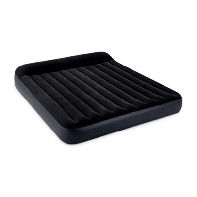 Immagine di Intex 64144 Materasso Gonfiabile Dura Beam Pillow Rest Classic Matrimoniale King, PVC, Nero, 183x203x25 cm