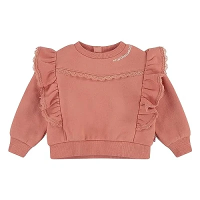 Immagine di Levi&#039;s Equipaggio Lvg con Volant 1ej245 Felpe, Terra Cotta, 9 Mesi Bambine e Ragazze