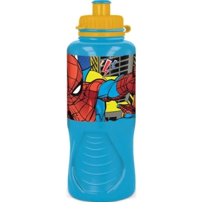 Immagine di Marvel Borraccia azzurra per bambini in plastica Spiderman Uomo Ragno 400 ml con chiusura antigoccia e banda antiscivolo