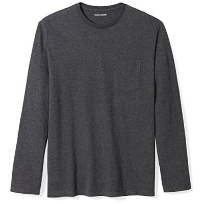 Immagine di Amazon Essentials T Shirt a Maniche Lunghe Regular Fit Uomo, Carbone Puntinato, L