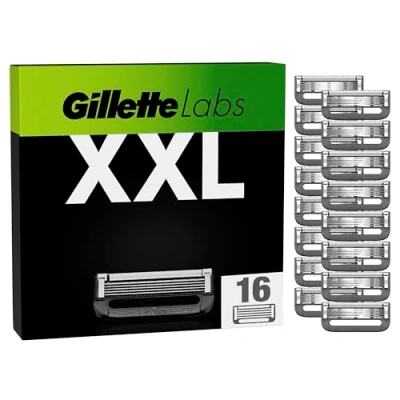 Immagine di Gillette Labs XXL Lamette da Barba per Rasoio Uomo, 16 Ricambi 5 Lame, Comfort e Profondità, Compatibile con i Rasoi