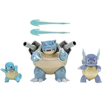 Immagine di Bizak Pokemon Multipack Evoluzione Tripla, di Squirtle Compresi Wartortle e Blastoise, Le Figure Crescono secondo l&#039;evoluzione, 5, 8 12cm, A partire da 4 anni (63222773)